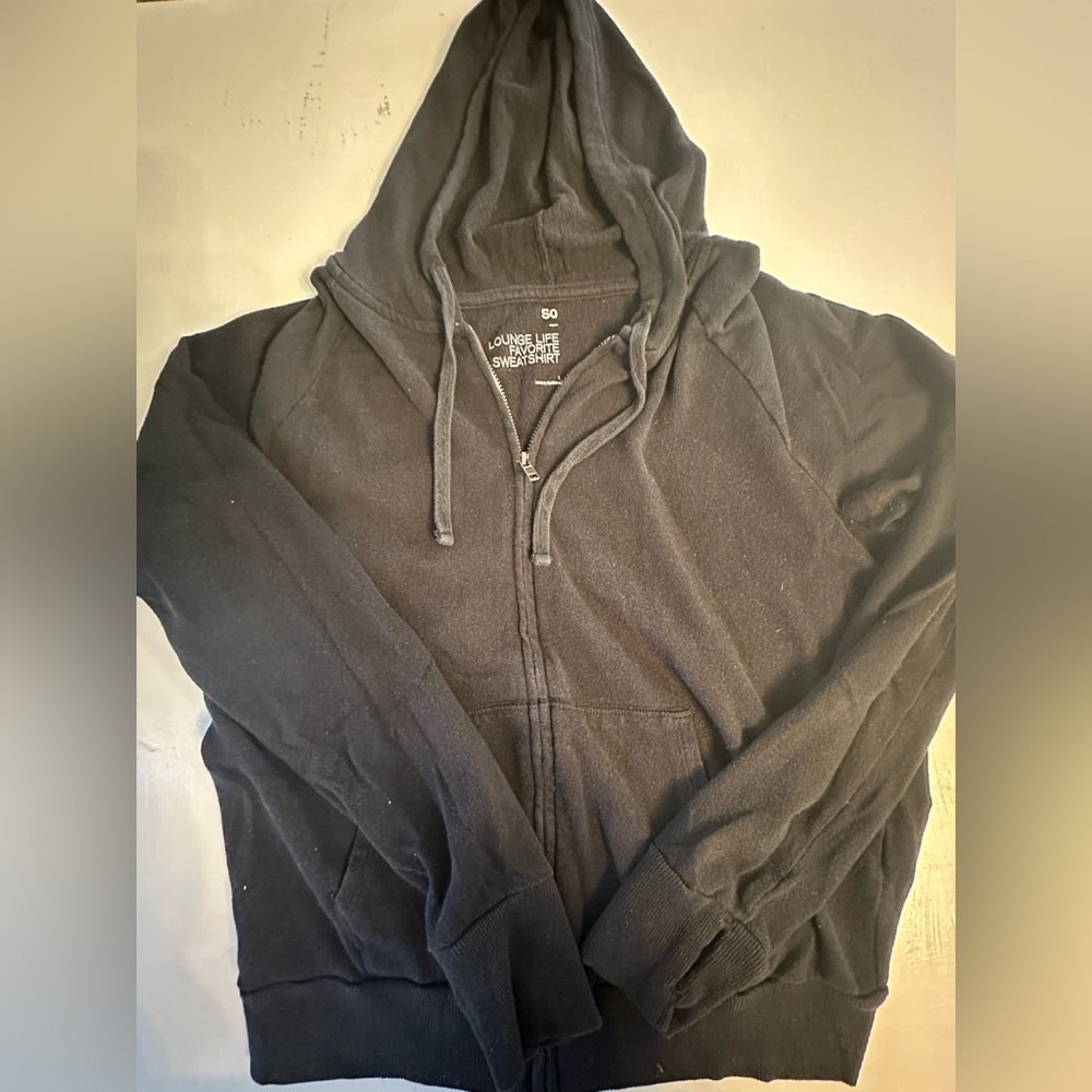 SO brand Black Zip Up Hooded Jacket Size Large